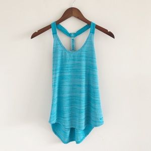 Nike Elastika Dri-Fit Heathered Teal Tank Top S